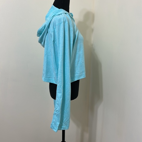 90 DEGREE BY REFLEX nwt Half Zip Pullover Hoodie Htr Aruba Blue. XXL - Picture 8 of 16